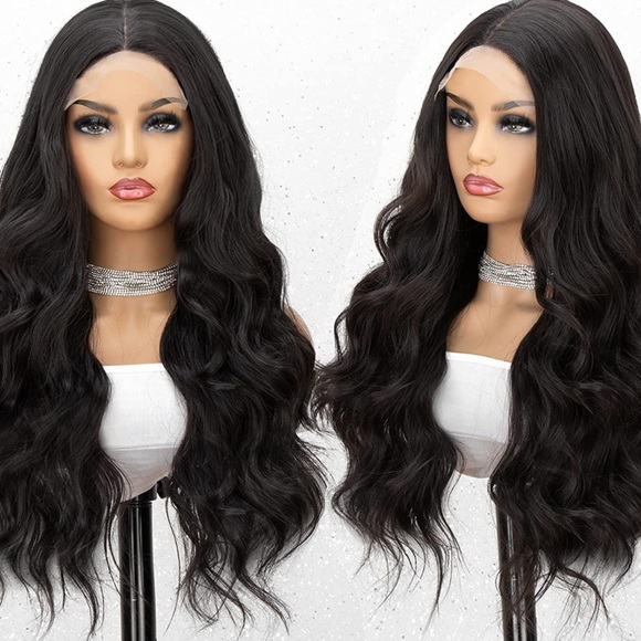 - 💫22” BLACK BODY WAVYLACE FRONT WIG💫 *NWT*